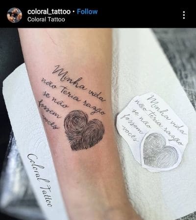 tatuagem com nome da mãe