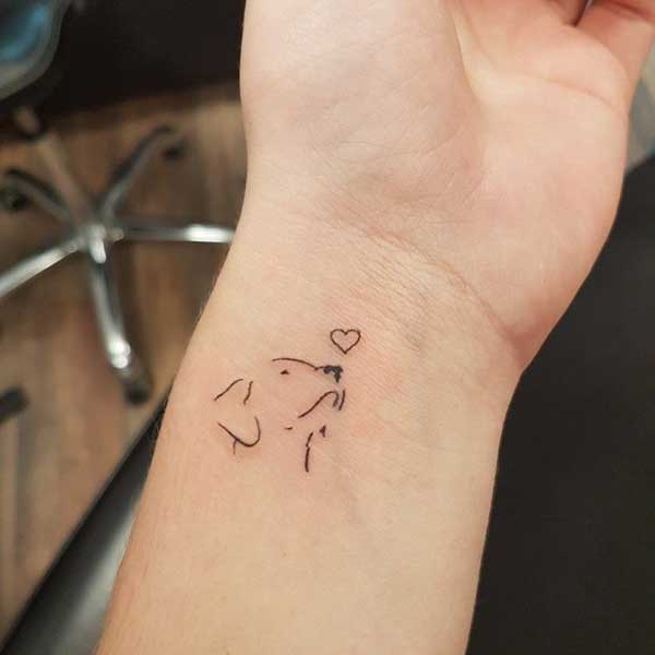 tatuagem patinha de cachorro falecido