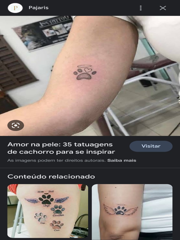ideias tattoo amigo de quatro patas