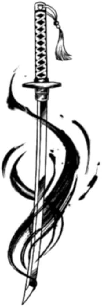 tatuagem antebraço katana