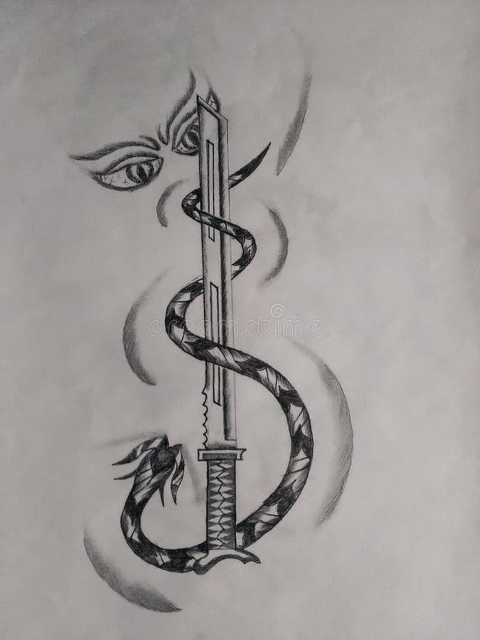tatuagem costas katana