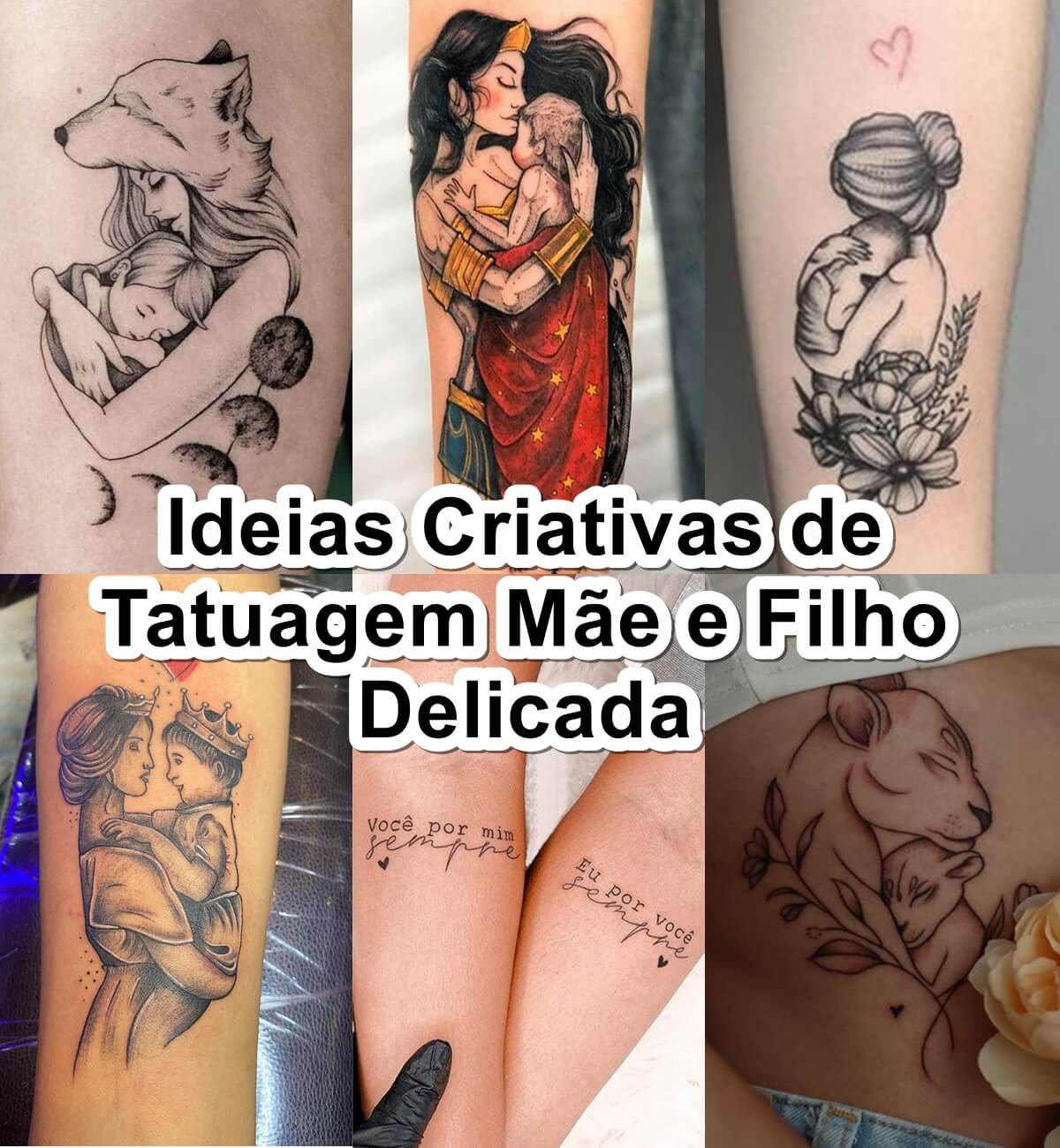 tatuagem mãe e filho delicada pulso