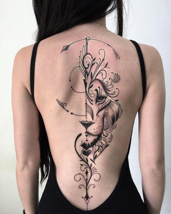 tatuagem costas feminina delicada