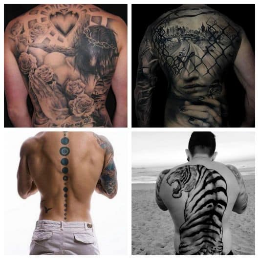 mapa da dor tatuagem costas