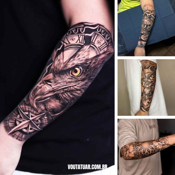 tatuagem masculina braço inteiro