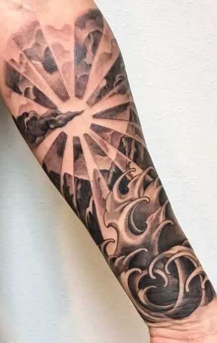 tatuagem masculina fechamento antebraço