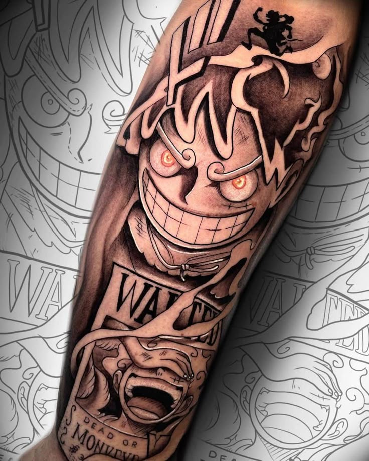 tatuagem one piece realista
