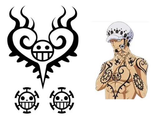 tatuagem one piece colorida