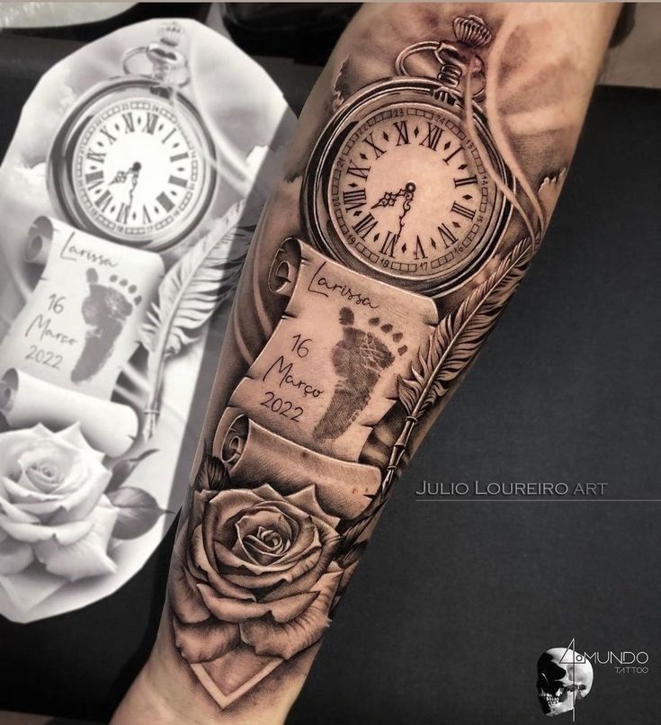 tatuagem pai e filho coordenadas