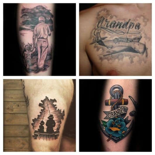 tatuagem para avô falecido masculino