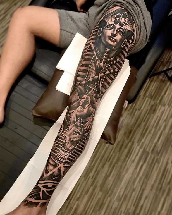 tatuadores perna