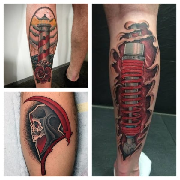tatuagem chicano perna masculina