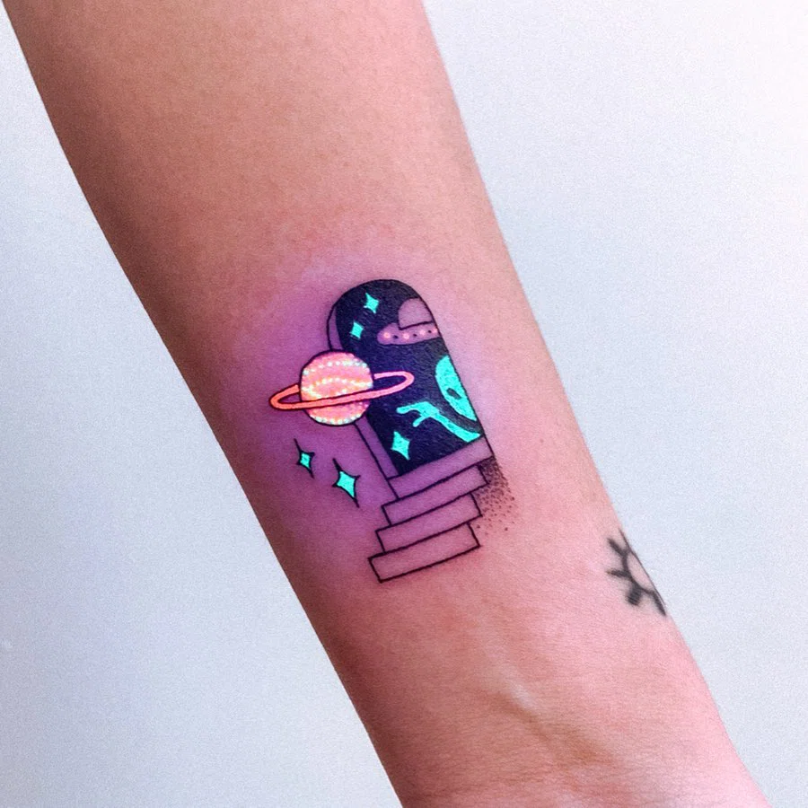 efeito glow tattoo