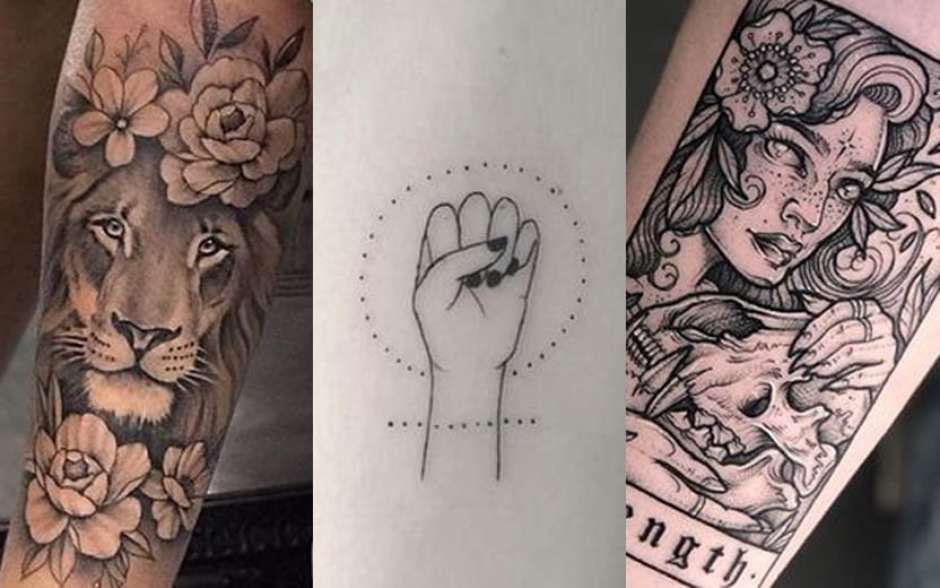 tatuagem força feminina