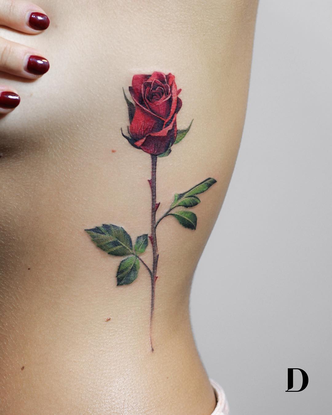 tatuagem rosa