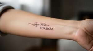 tatuagem antebraço seja forte e corajosa