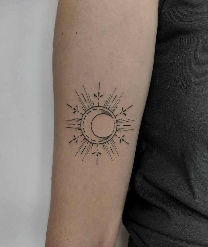 tatuagem sol e lua