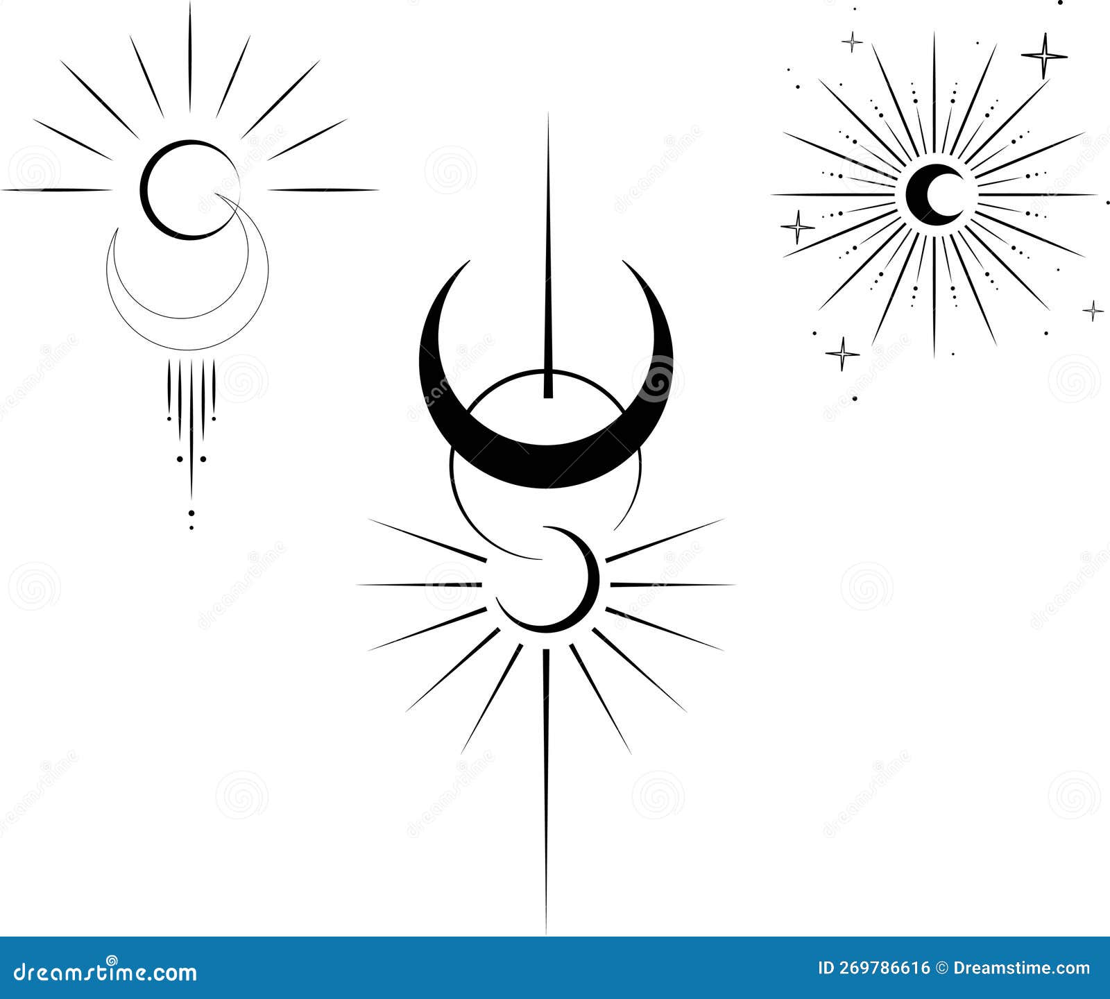 tatuagem sol e lua