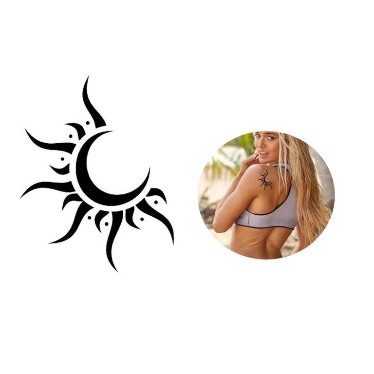 tatuagem sol e lua