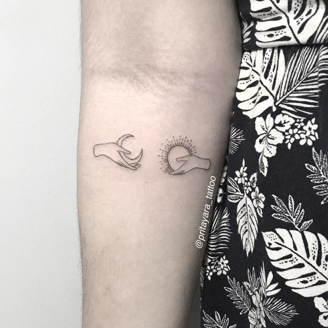 tatuagem sol e lua