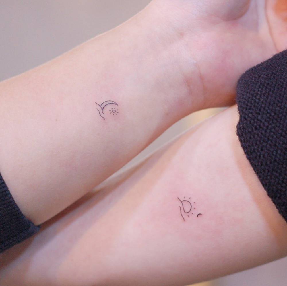 tatuagem sol e lua