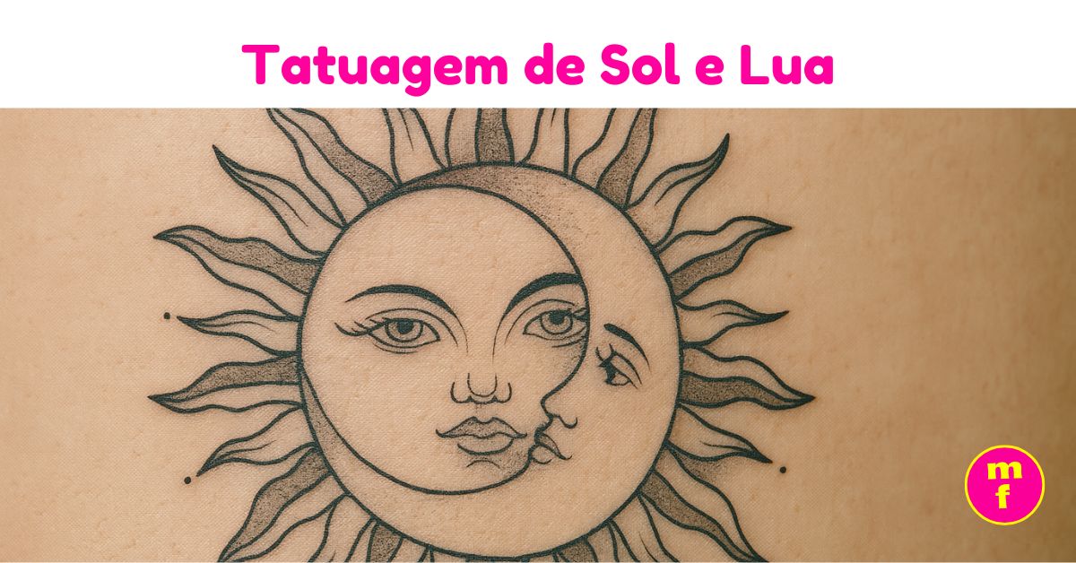 tatuagem sol e lua casal