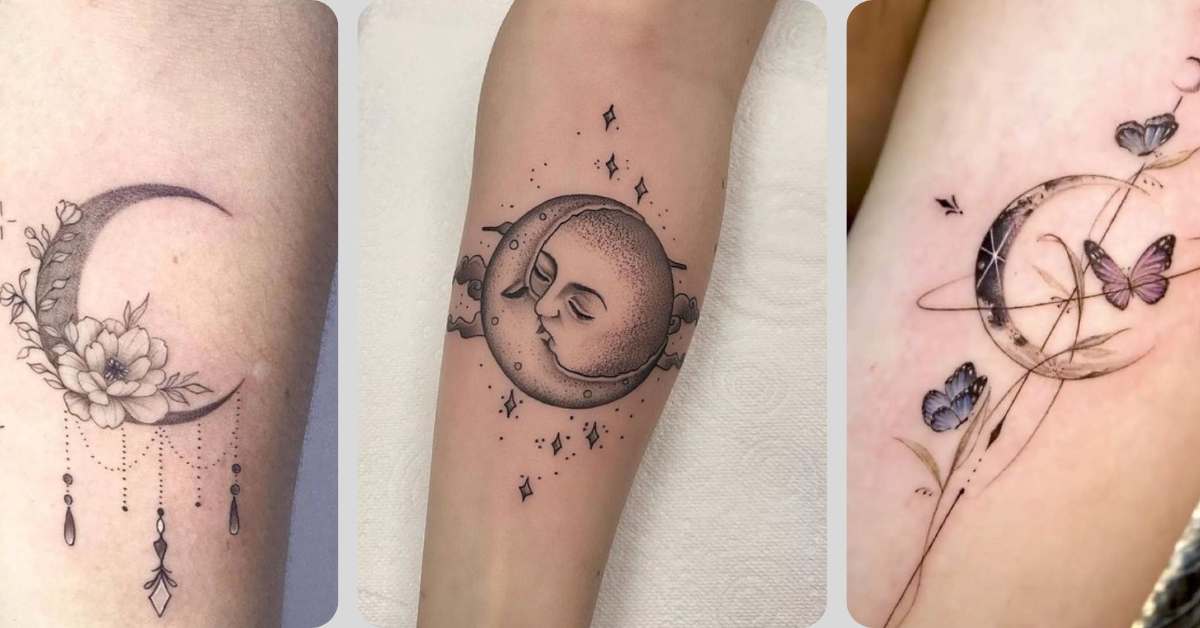 tatuagem sol e lua braço