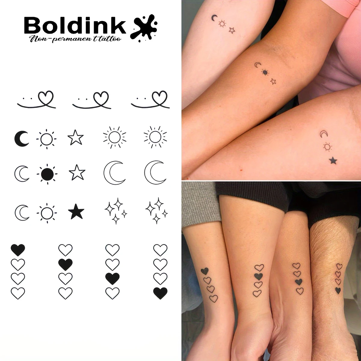 tatuagem sol e lua antebraço