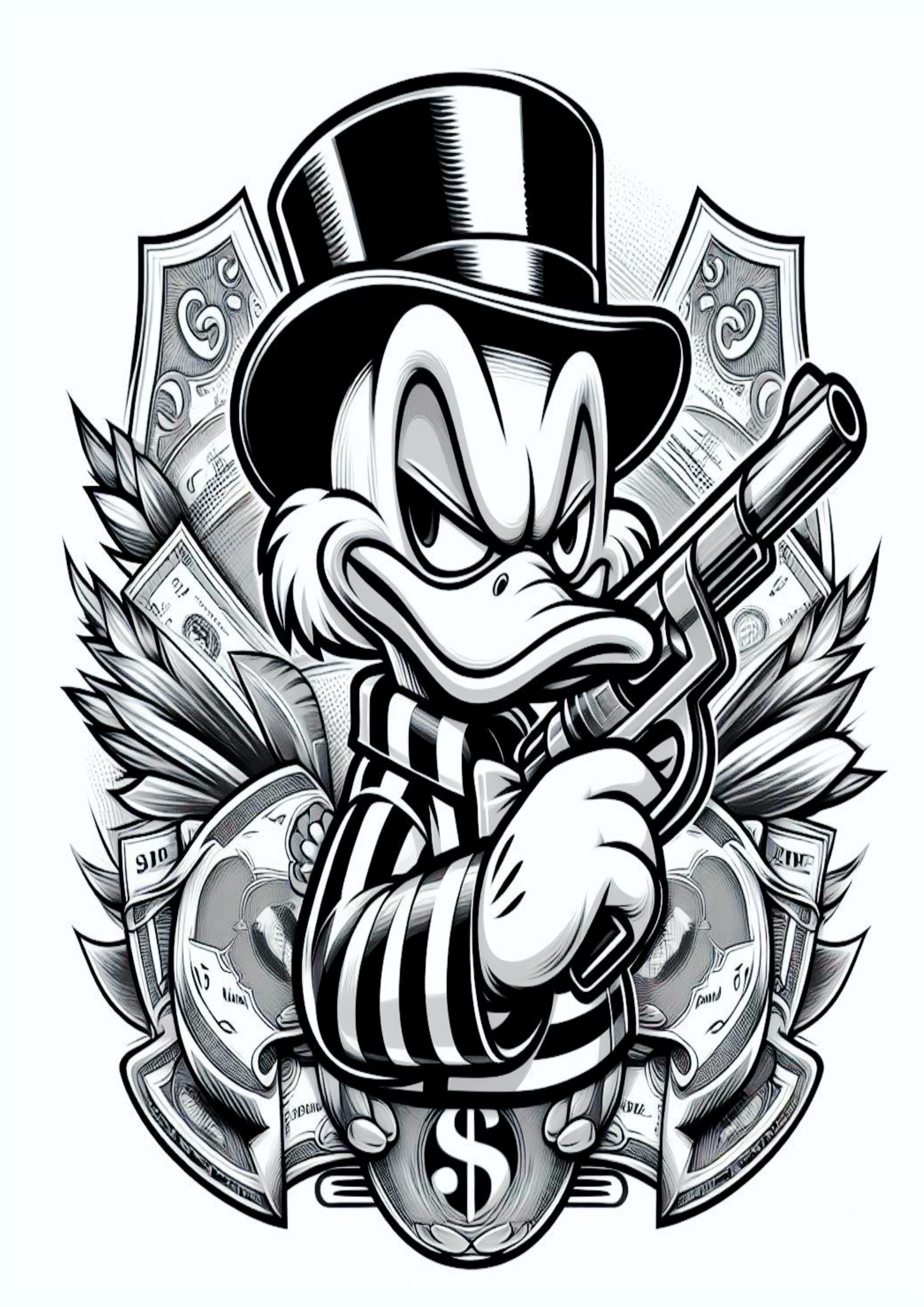 ideias de tatuagem tio patinhas