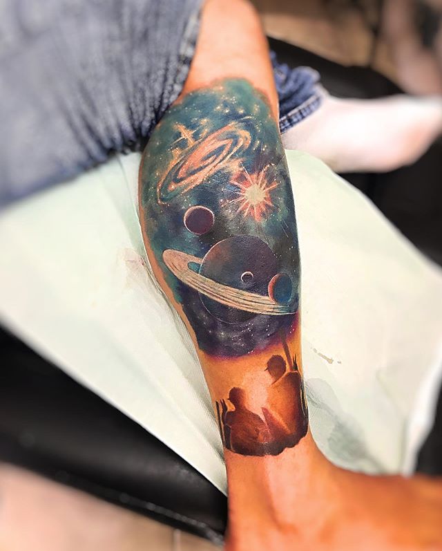 tatuagem espaço sideral