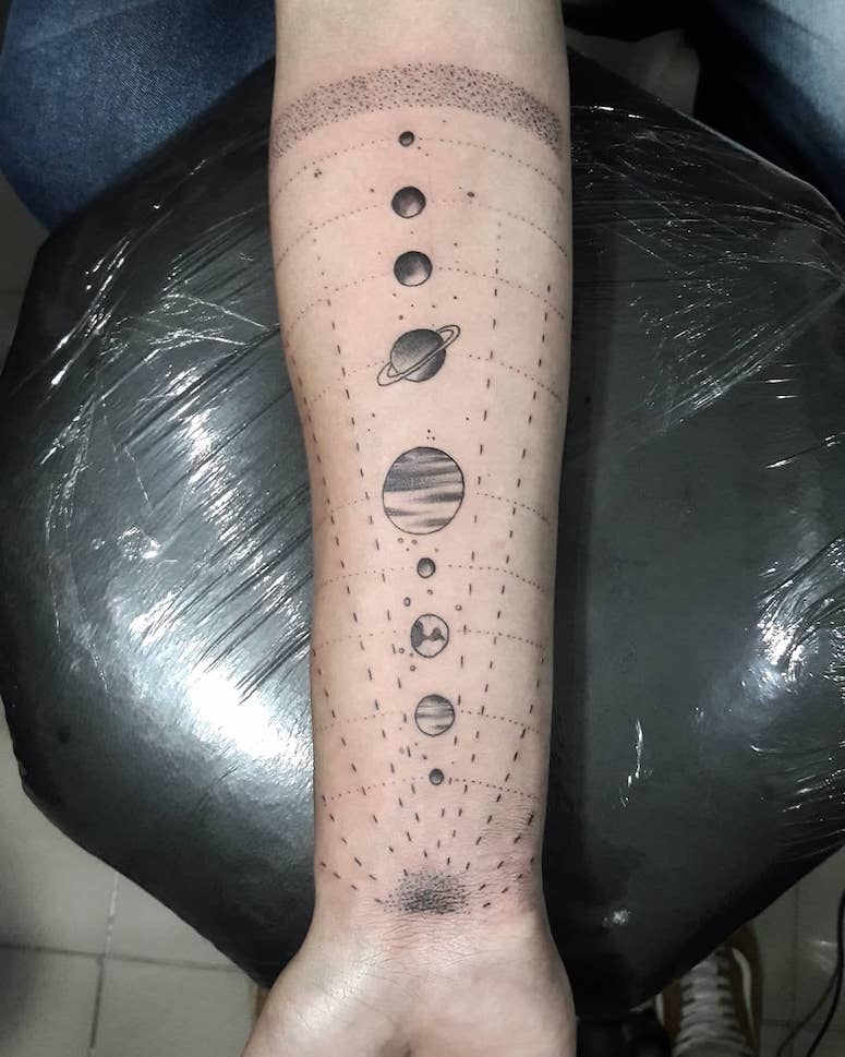 tatuagem espaço sideral
