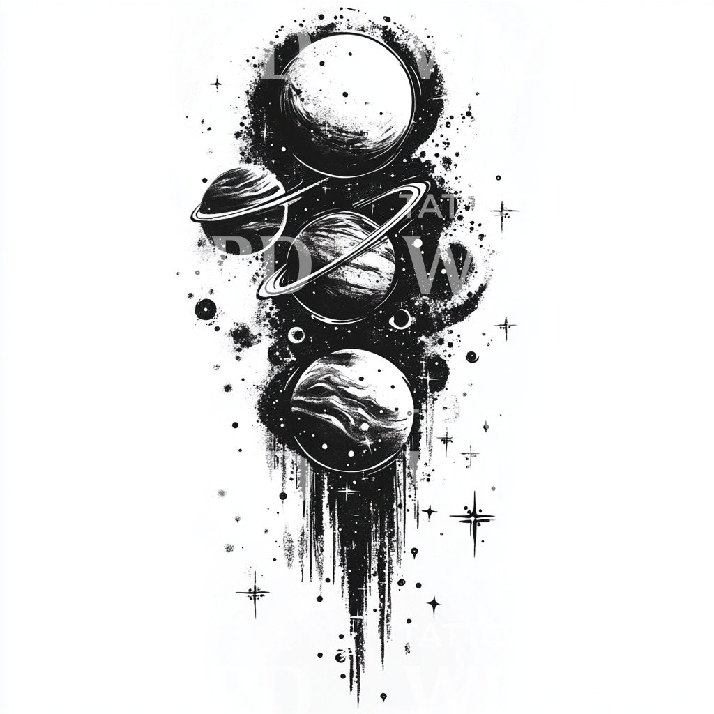tatuagem minimalista universo