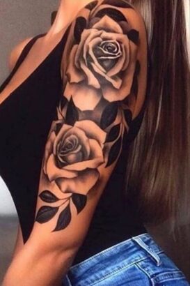 tatuagens de flores no braço