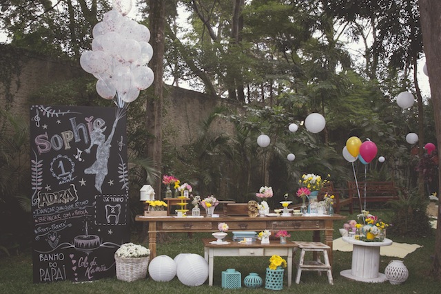 decoração de festa de 1 ano para menina