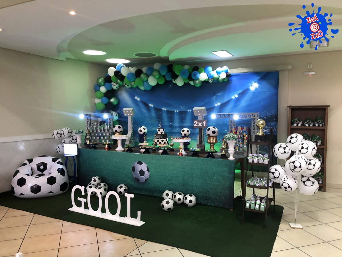 decoração festa futebol simples