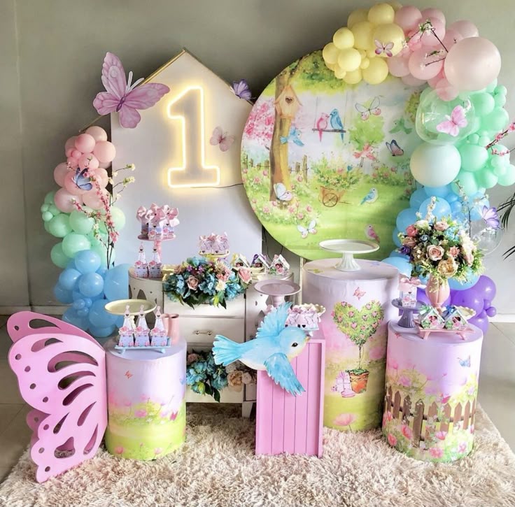 decoração jardim encantado para 1 ano