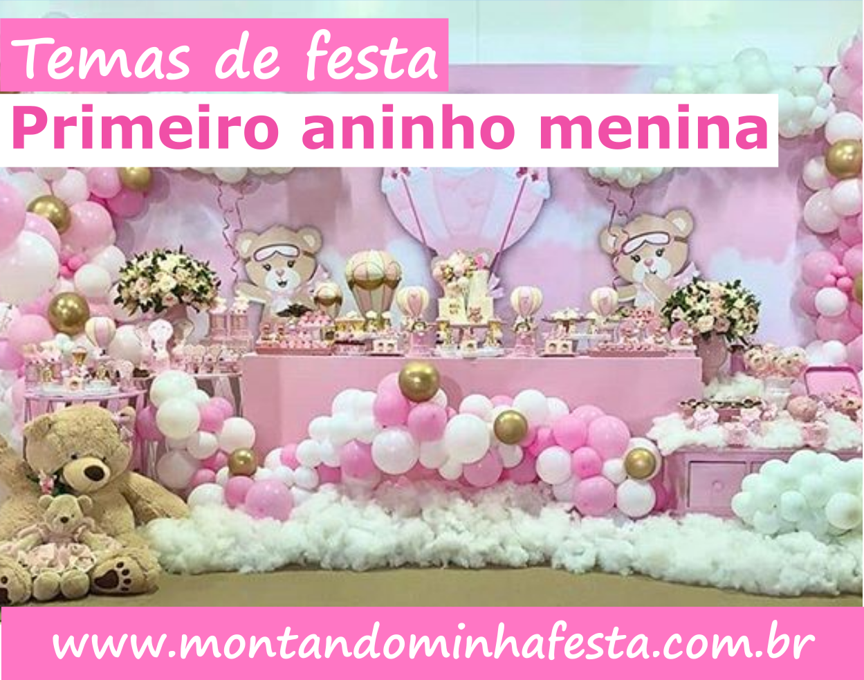 ideias de festa de 1 ano para menina