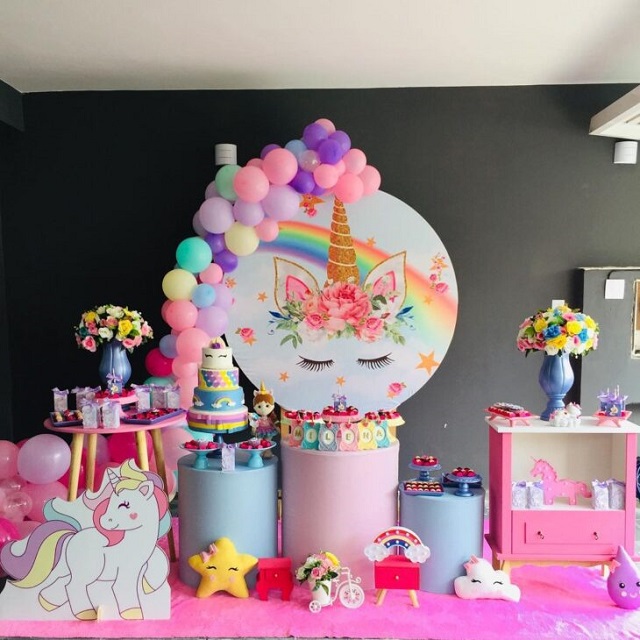 decoração de festa infantil feminina