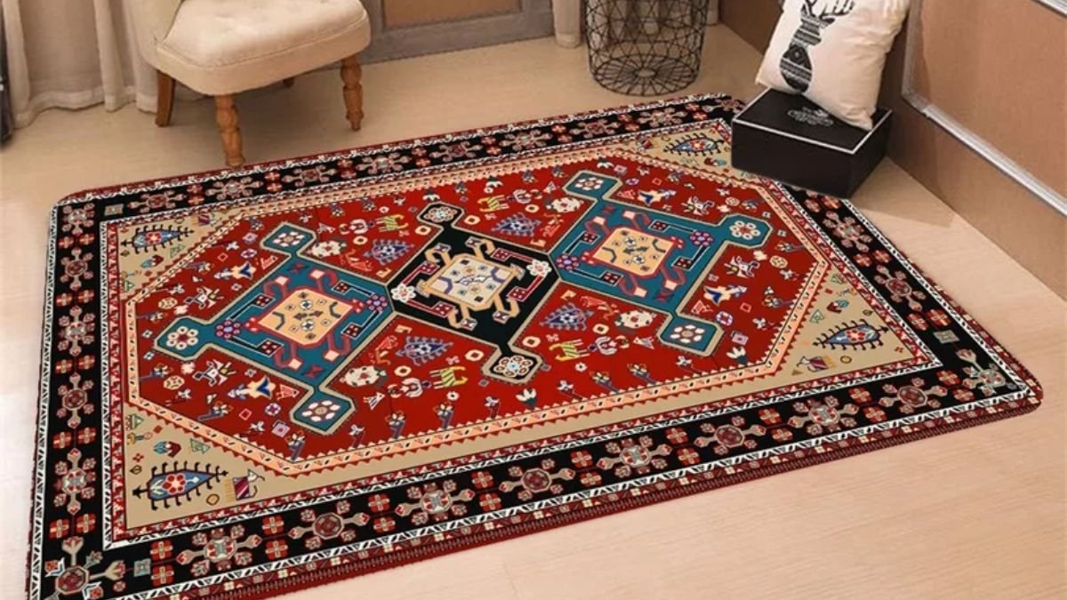 ideias de tapetes modernos para sala de estar