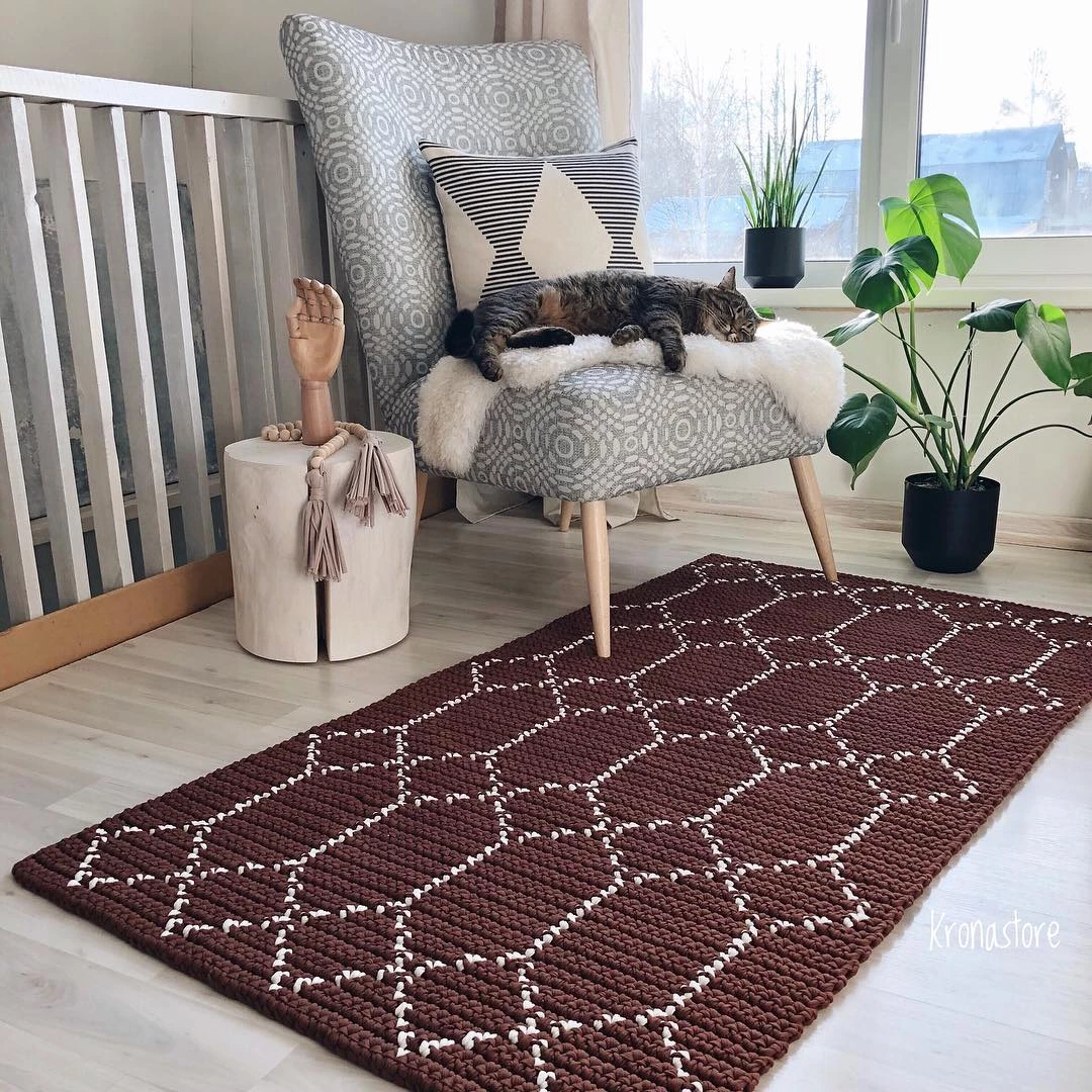 ideias de tapetes modernos para sala de estar