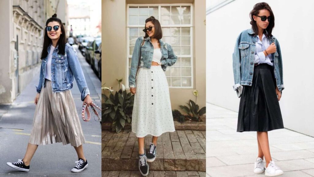 tenis para usar com saia