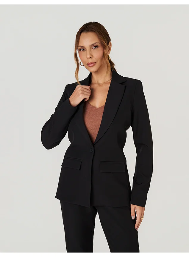 terninho feminino preto clássico