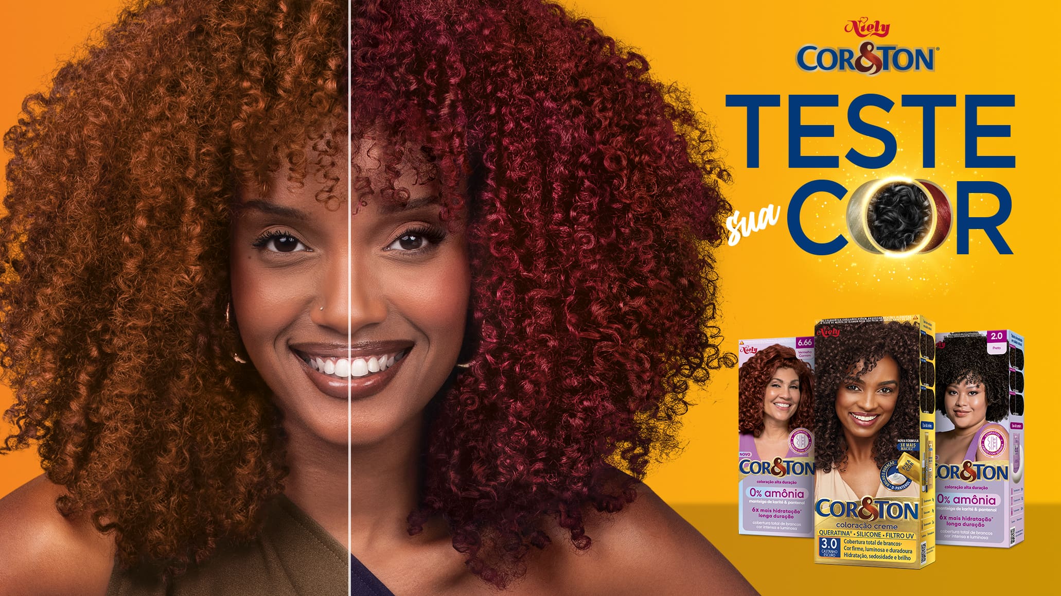 teste de cores de cabelo
