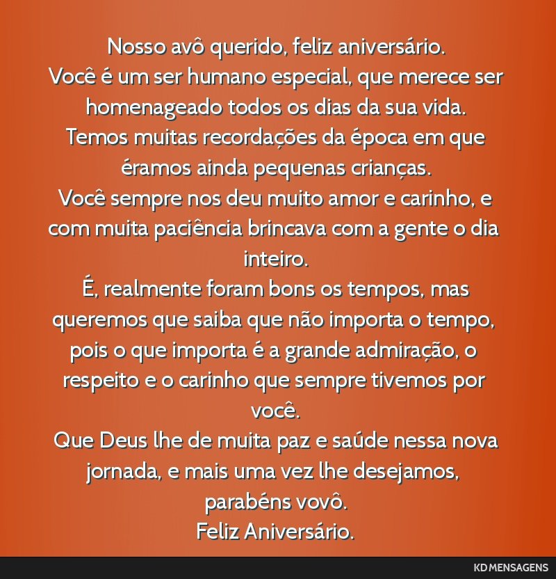 texto para avô que faz chorar de emoção