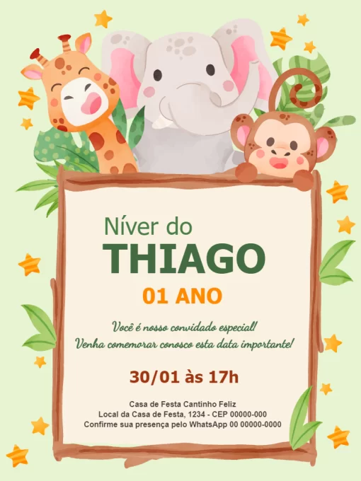 convite de aniversário para turma escolar