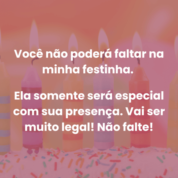modelo de convite de aniversário para enviar na agenda escolar