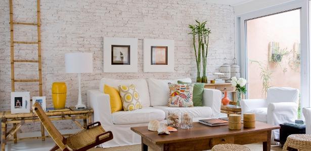 ideias de decoração com tijolinho aparente na sala