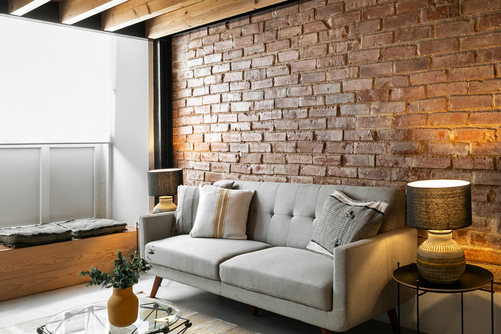 tijolinho natural ou revestimento cerâmico para sala