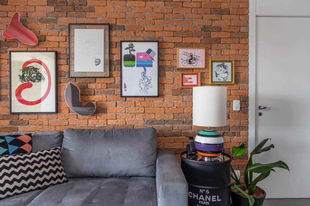 tijolinho natural ou revestimento cerâmico para sala