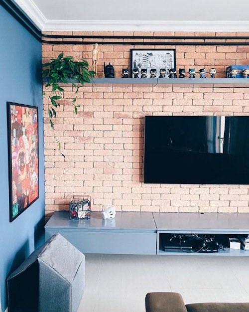 erros comuns ao usar tijolinho aparente na sala